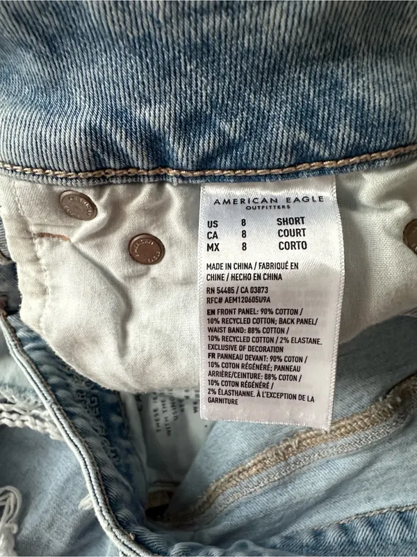 American Eagle Super High- Rise Baggy Wide Leg Ankle Jeans - Image 3