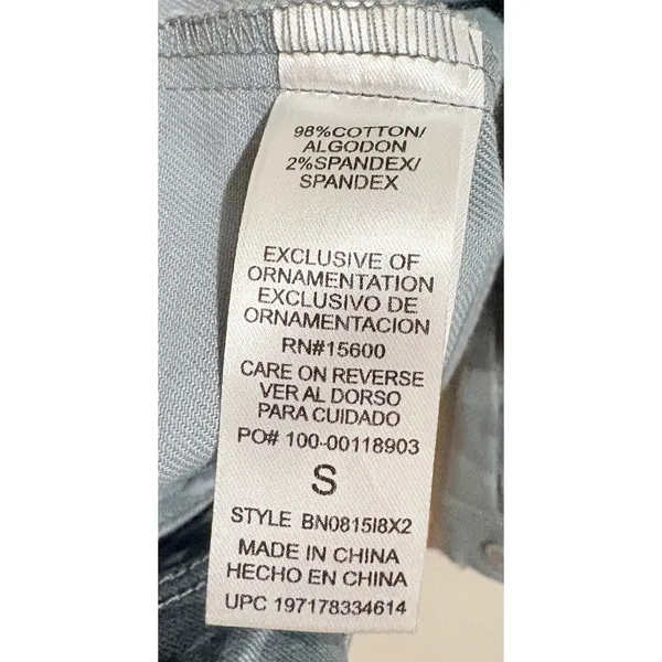 Democracy Camo Utility Jacket Womens Size S Grey Blue NWT Button Front Stretch - Image 6