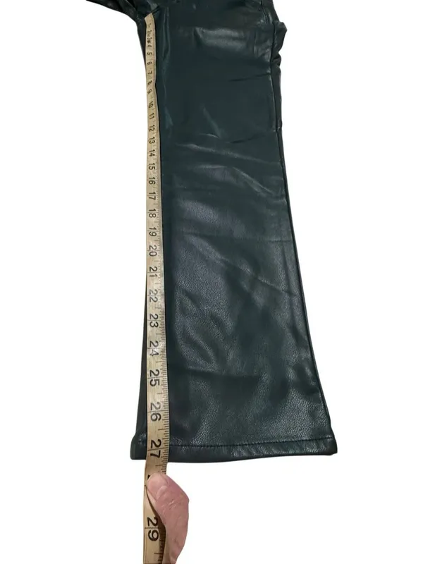 Express dark green faux leather/High Rise pants Sz 6 NWT - Image 8