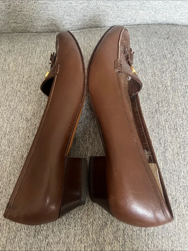Salvatore Ferragamo Brown Leather Tassel Loafers READ Run small and narrow - Image 6