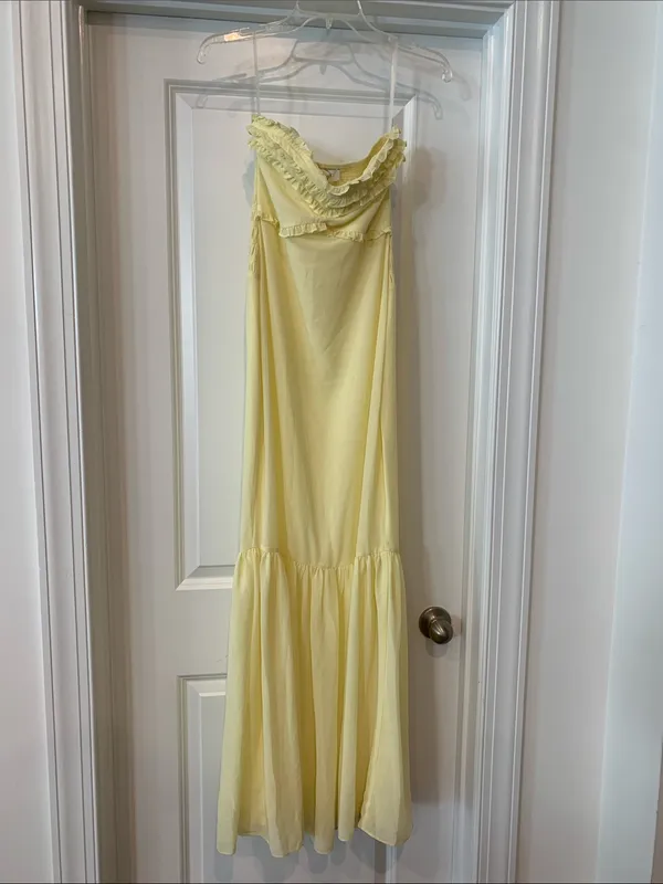 Meshki Olivette Strapless Chiffon Maxi Dress - Image 6