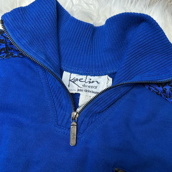 KAELIN SKIWEAR Vintage 80s Sweatshirt Womens Medium Skiing Winter Après Ski Chic - Image 3