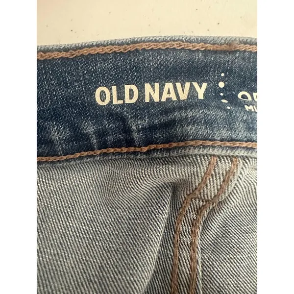 Old Navy Womens Size 16 Long Original Mid Rise Jeans Medium Wash Blue‎ Stretch - Image 6