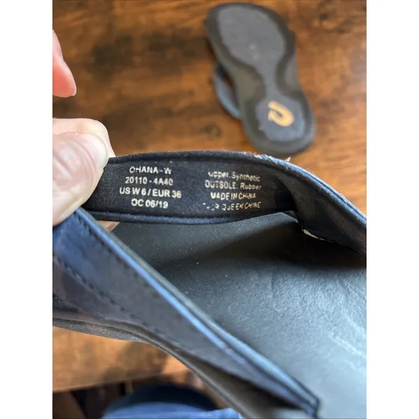 Olukai Ohana Women's 6 Blue Flip-Flop Thong Sandals Beach Vacation Shoes - Image 7