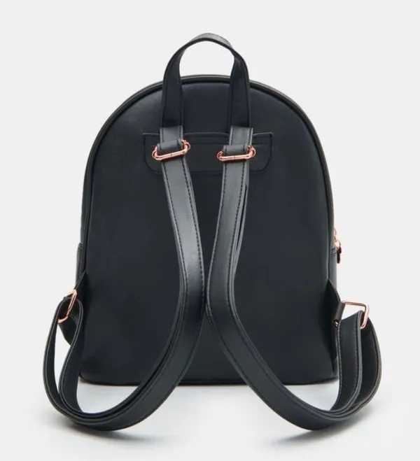 Disney Minnie Mouse Faux Leather Mini Backpack Black Licensed NEW - Image 3
