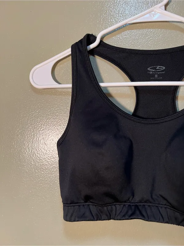 C9 Champion Women’s Size Small Sports Bra Black Scoop Neck Racerback Cut Out $16 - Image 3