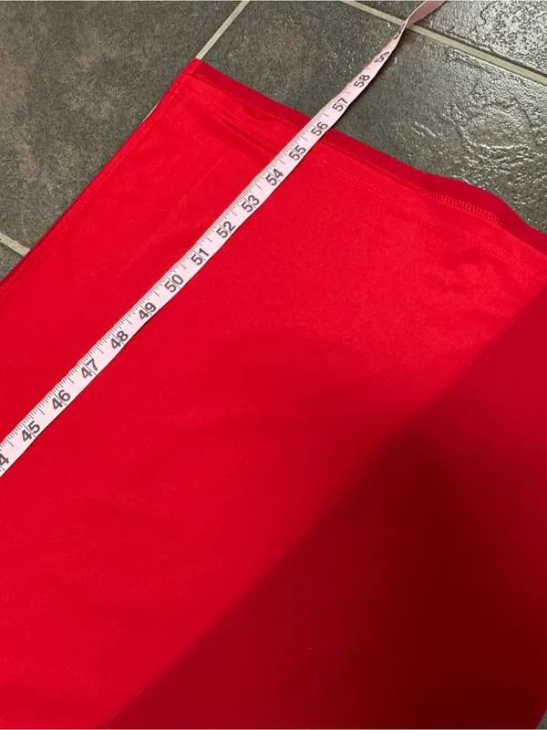 Babyboo Cyanne Square Neck Thigh Slit Scoop Back Maxi Dress Red XS Date Night - Image 9