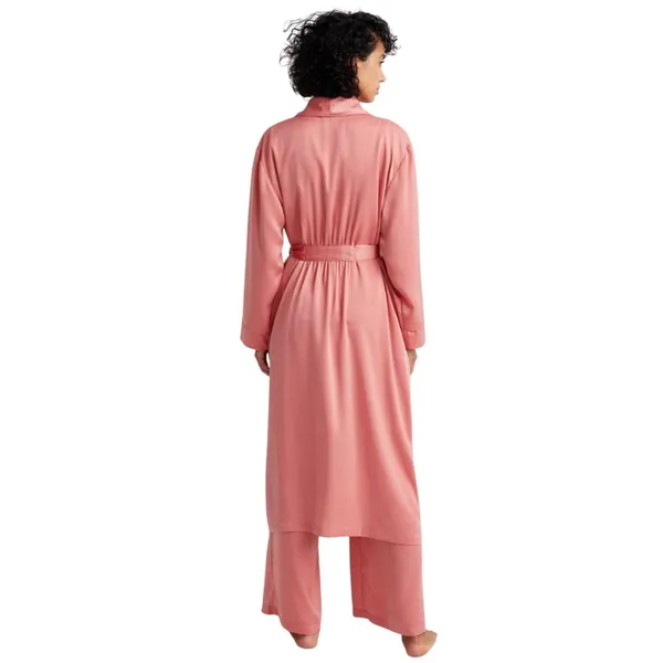 NWT State Of Day State of Day Womens Belted Shawl-Collar Robe Sea Coral Pink M - Image 2