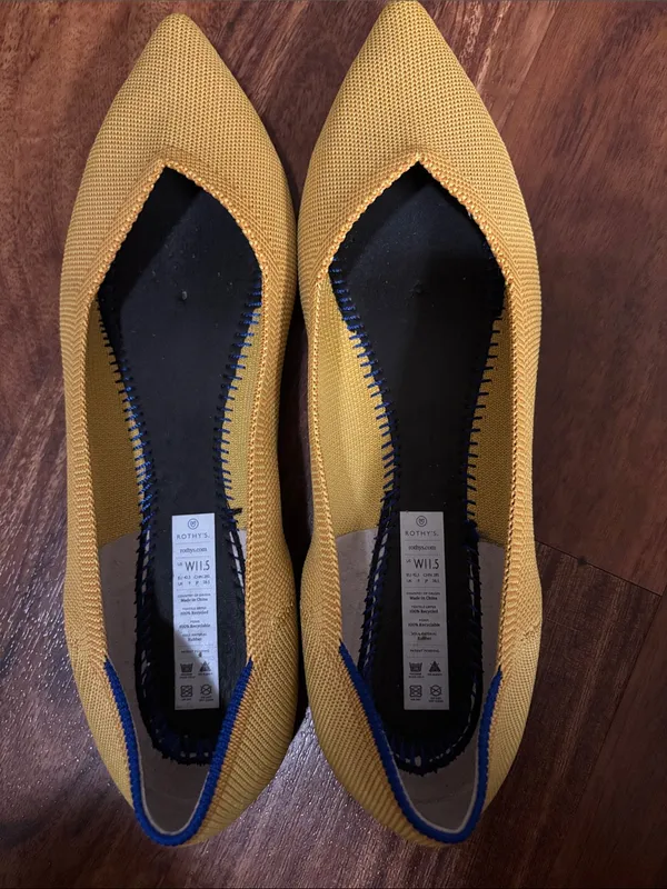 ROTHY’S The Point Flat Shoes in Marigold Yellow - Image 10