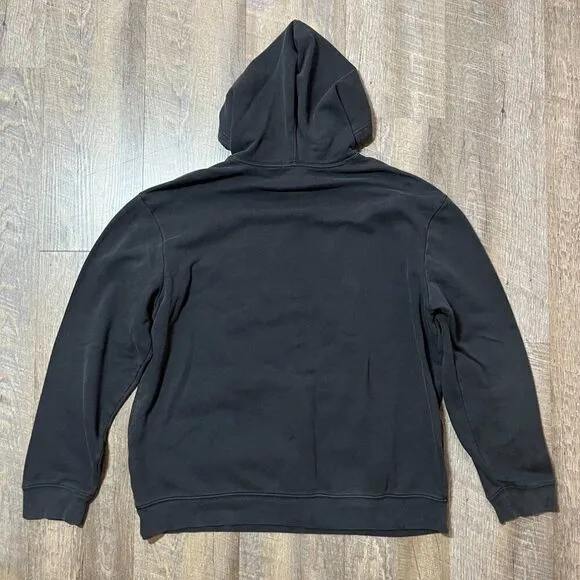 Vintage Y2k‎ GAP Big Spell out Embroidered Black Hoodie Pullover Womens XL - Image 4