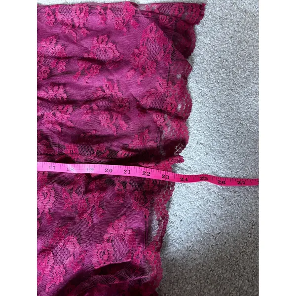 Praise‎ Hymn 90s Vintage 2pc Dress Set M Burgundy Lace Sequin Formal Choir Gown - Image 15