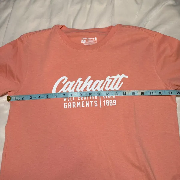 Carhartt Womens Loose Fit Peach Coral Short Sleeve Graphic Tee Size Medium‎ - Image 8