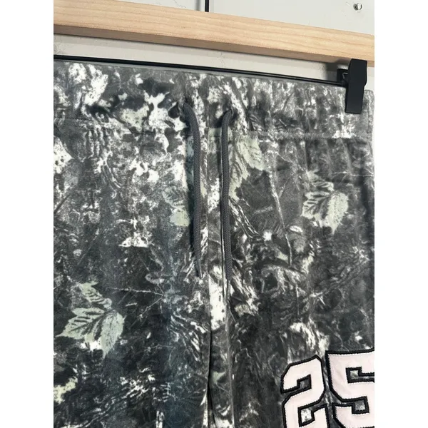 SWS Athletics Women Camo Flare Leg Sweatpants Gray Green Leaf Print‎ Size S - Image 3