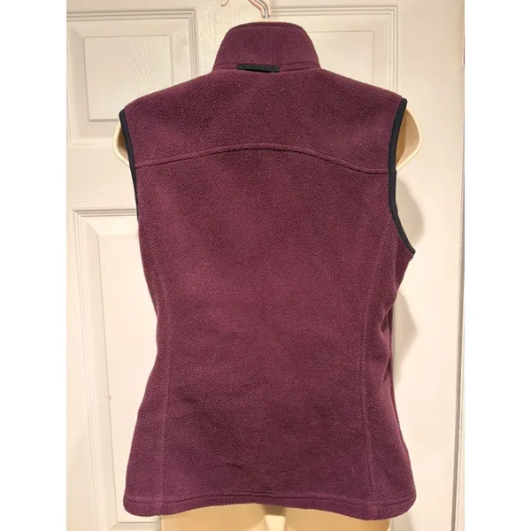 Eddie Bauer Polartec Fleece Vest Women Small Purple Y2K Vintage Zip Pockets - Image 3