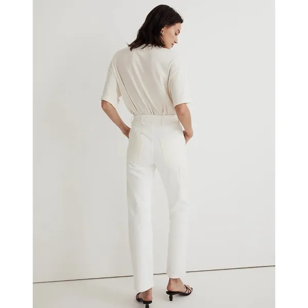 Madewell Womens The '90s Straight Jean: Two-Tone Workwear Edition White Ivory 23 - Image 2