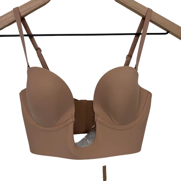 SKIMS Deep Plunge Shapewear Bra Size XS New Brown Tan - Image 2