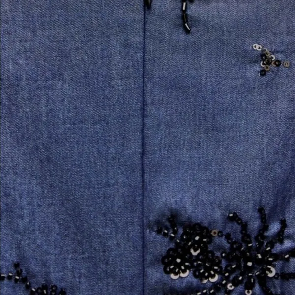 Zara Woman’s Navy Dress Sequin Detail size Medium - Image 15