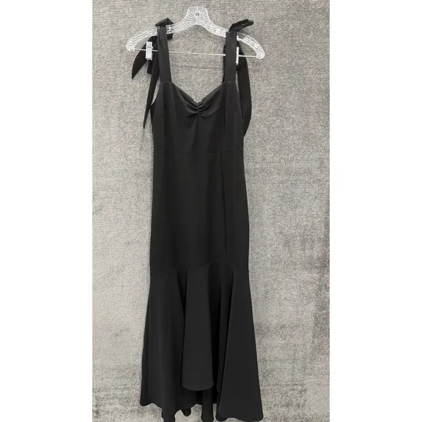 Show‎ Me Your Mumu Gown Womens Small Black Barcelona Ruffle Formal High Low Tie - Image 2