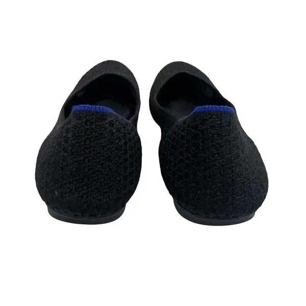 Rothy’s Flat Knit Honeycomb Rounded Toe Flats shoes Black/Blue Halo Size 7 - Image 7