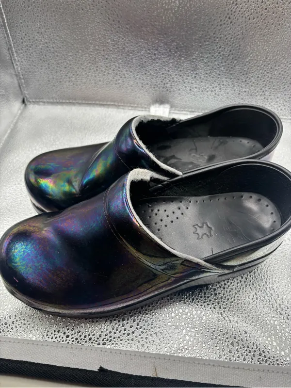 Dansko Professional Slip-On Clogs Size 37 US 6.5-7 Iridescent Nurse Shoes - Image 3