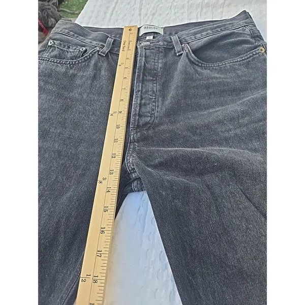 AGOLDE Lana Jean Women’s Size 30 Black Straight Leg Button Fly - Image 10