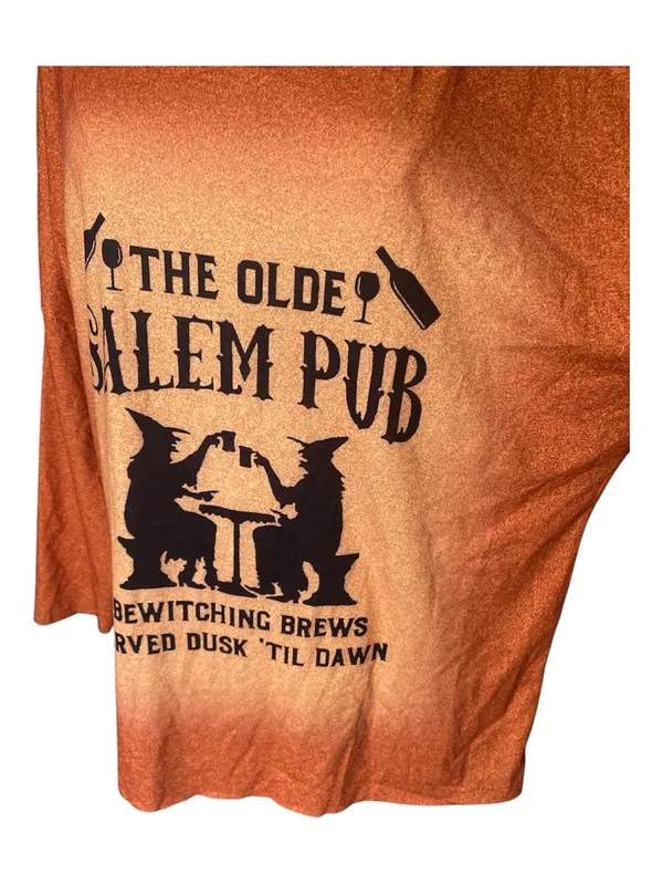 Halloween Salem Pub Graphic Long Sleeve Tee - Image 4