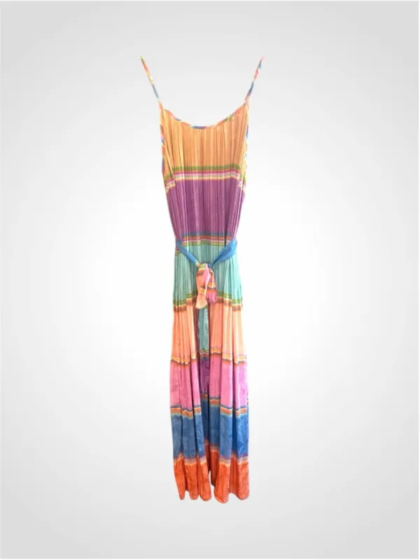 Current Air Pleated Color Block Cami Dress Size M - Image 2