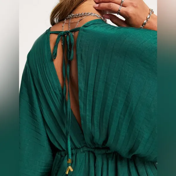 Free People Emerald Green Arzel Mini Dress - Image 7