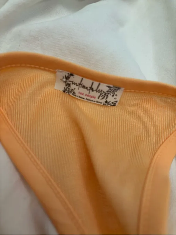 Free People Movement Peach Orange Ribbed Racerback Tank Top Size S NWT - Image 4
