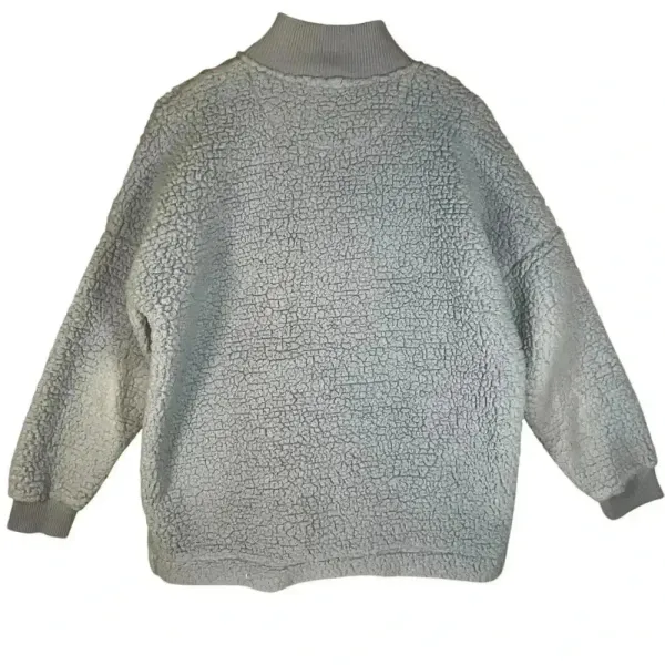 Aerie‎ Women’s Light Blue Dream Sherpa Quarter Zip Oversized Cozy Sweatshirt S - Image 2