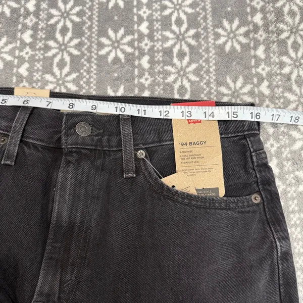 NWT Levi's 94‎ Baggy Jean Open Mind Straight Washed Black 29 x 31 Streetwear - Image 11