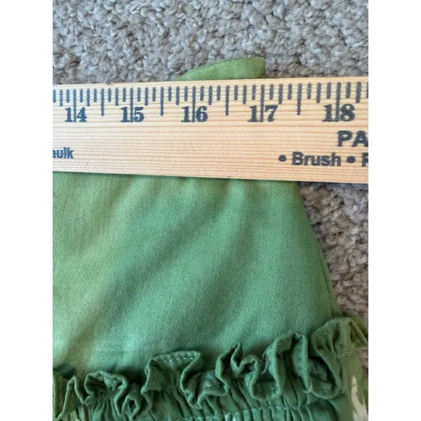 Anthropologie style Green Toile Print Cotton Boho Peasant‎ Skirt Cottagecore - Image 15