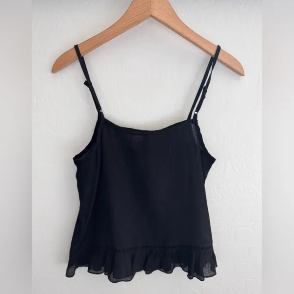 H&M Divided Black Ruffle Hem Tank Top Size‎ 4 - Image 5