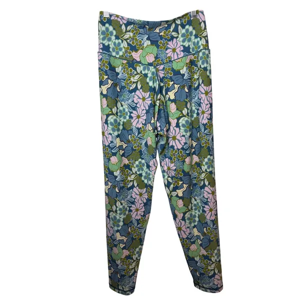 OFFLINE by Aerie Real Me High Rise Crossover 7/8 Floral Leggings XL Activewear - Image 5
