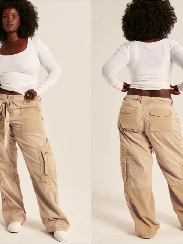 Abercrombie & Fitch 2000’s Cargo Pants Womens 30 Tan - Image 2