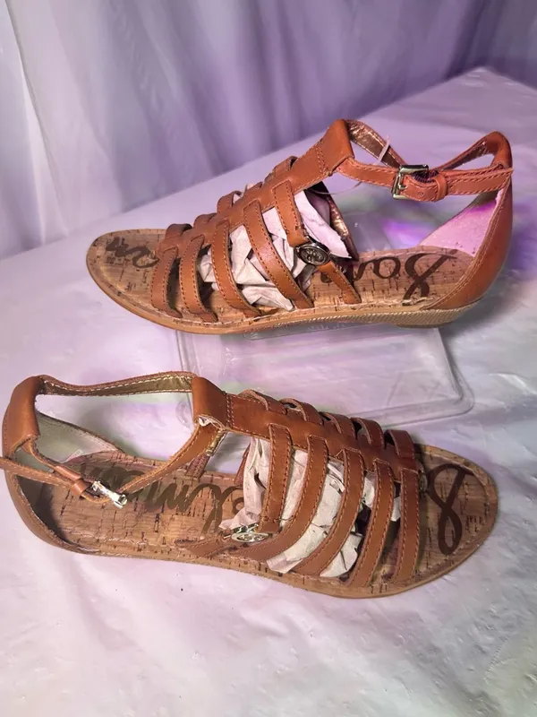 Sam Edelman Tan Leather Strappy Sandals - Image 2