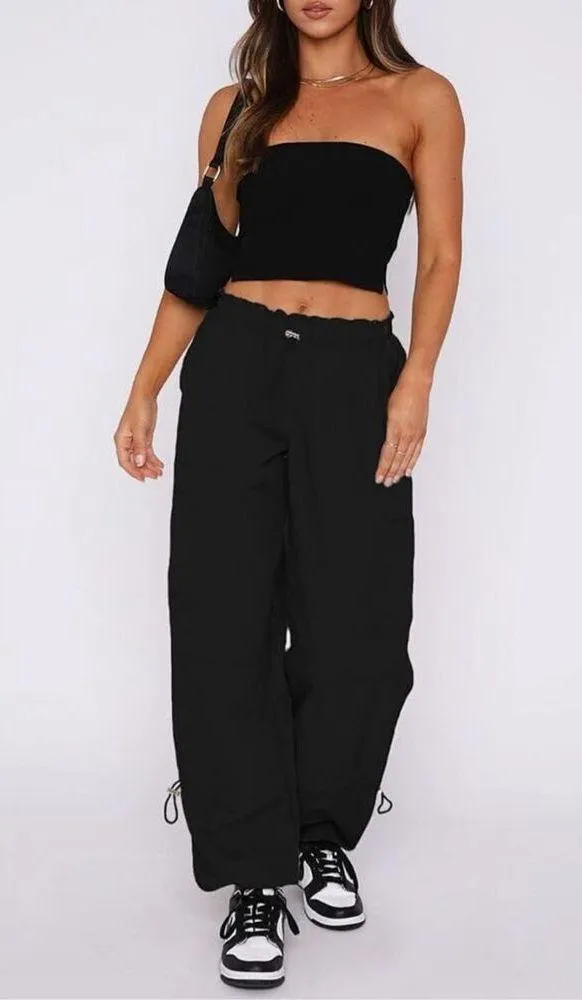 NEW Baggy Cargo Pants y2k Parachute Pants Wide Leg 2X - Image 5