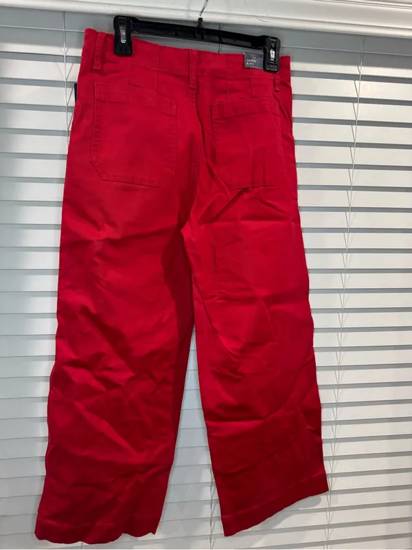 crown & ivy Red Wide-Leg Chinos - Image 3