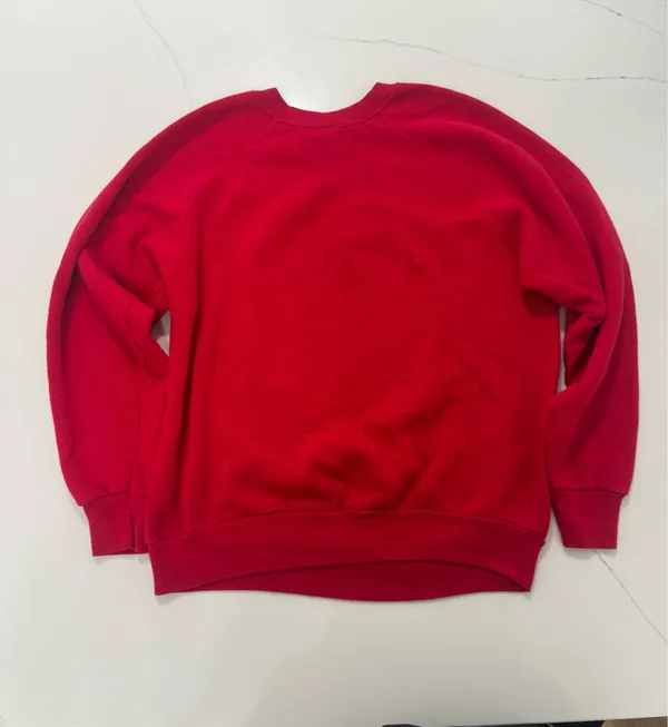 Vintage 80s Nebraska Cornhuskers Tultex Made USA Crewneck Sweatshirt Shield Graphic Large - Image 2
