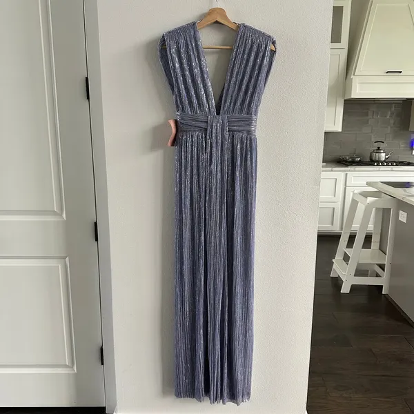 sabina Musayev Emmeline V-Neck Lurex Maxi Dress NEW Size Small - Image 2