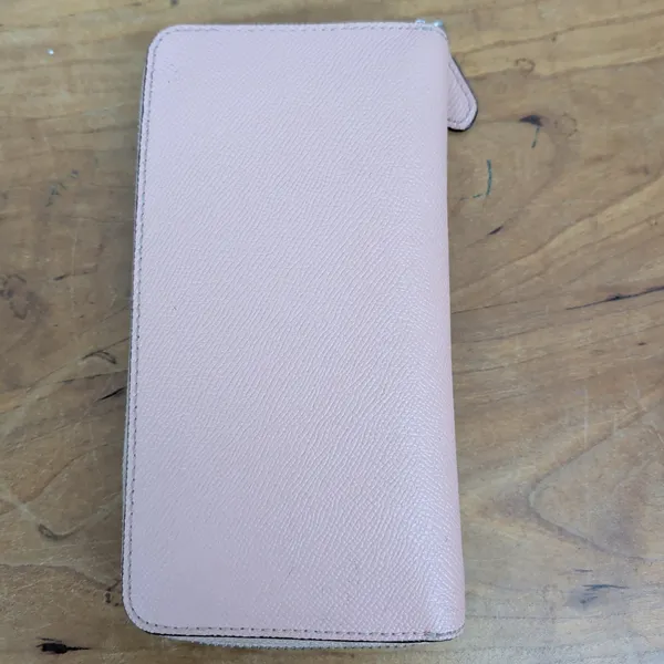 Coach Pink Crossgrain Leather Zip Wallet - Image 5