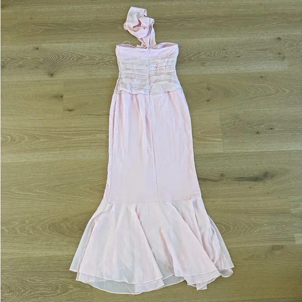 Outcast Clothing Strapless Maxi Dress Bella Size M Light Pink - Image 4