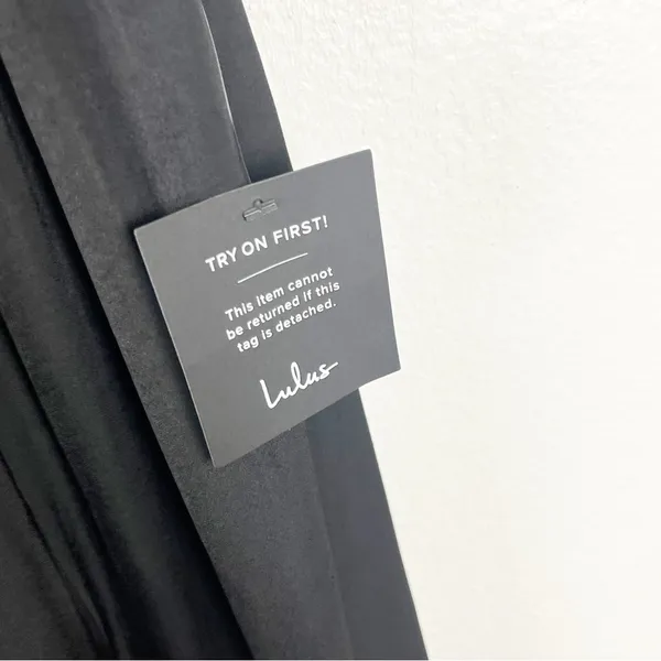 LULUS Black Regal Ruffles Back Ties Hidden Zipper V-Neck Flutter Sleeve Dress - Image 10