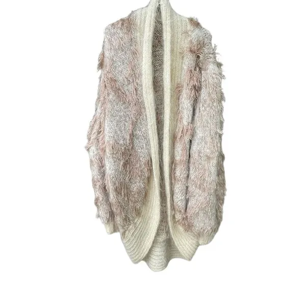 Long haired angora size L/XL oversized open cardigan. - Image 2