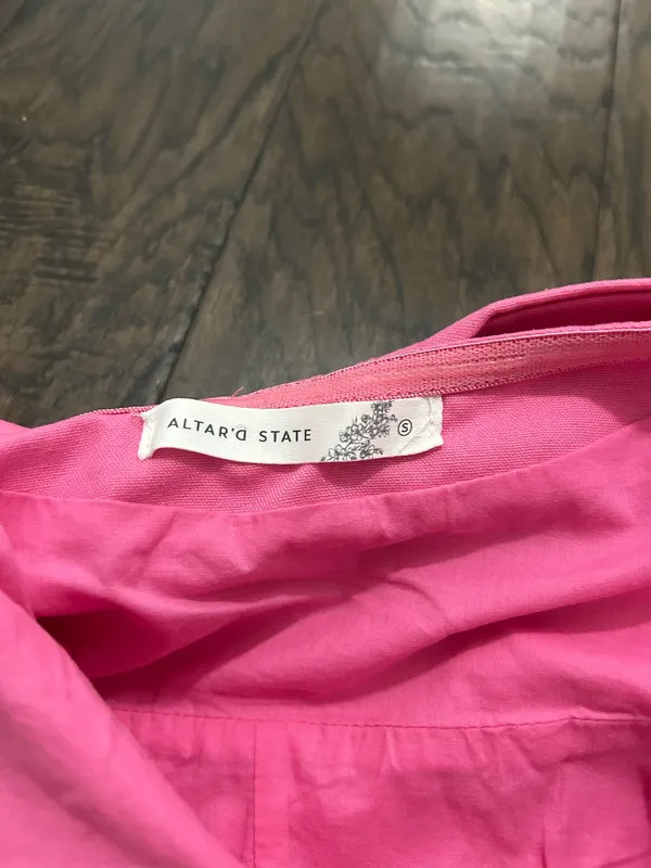 Altar'd State Strapless Pink Dress with bow on the back - Image 3