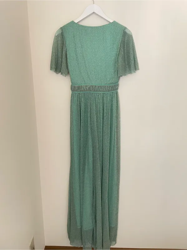 JessaKae Darling Dashwood Maxi Dress in Jade Metallic Sparkle Size Small - Image 5