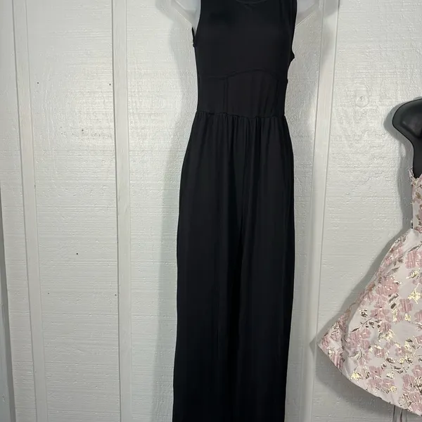 Cider Black Sleeveless Pantsuit No Size See Measurements NWOT - Image 2