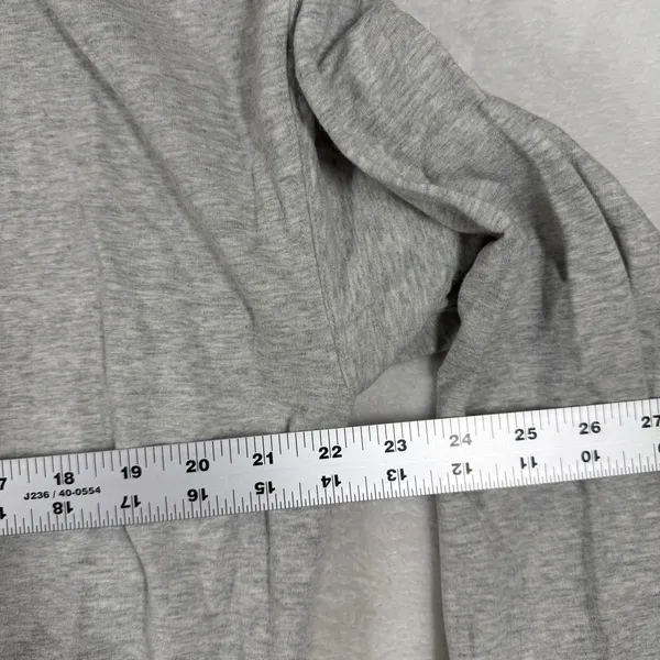Vuori Womens Henley Pullover Sweatshirt Light Gray Organic Cotton VW296 Large - Image 5