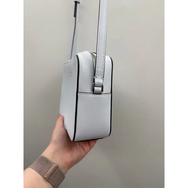 Kate Spade Harper Crossbody Bag‎ Leather Pale Blue Travel Everyday Minimal - Image 4