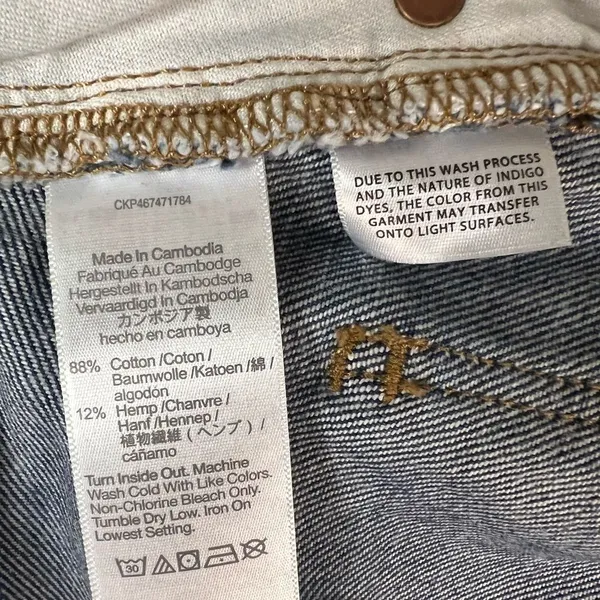 Madewell‎ Women's Baggy Straight High Rise Jeans Dark Worn Indigo Wash Size 28 - Image 11